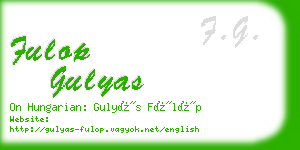 fulop gulyas business card